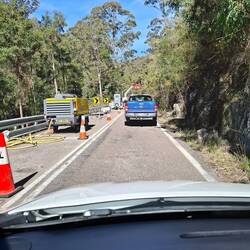 More road works (about 3km with escort vehicle)