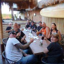 Our 'group' with the Tour Organiser, Ken O'Leary and support vehicle driver Terry