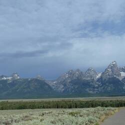 Cool mountain range vista