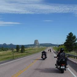 Heading into Sturgis the famous Devils Tower comes into sight