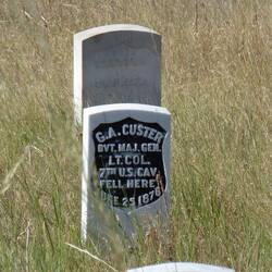 Headstone of Lieutenant Colonel George Armstrong Custer
