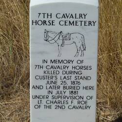 Even 7th Cavalry horses had headstones placed to remember their service