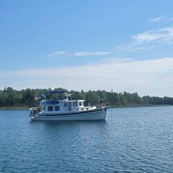 Deborah Ann at anchor in East Rous, it was nice to catch up with Jeff and Deb.
