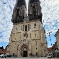 The cathedral is being restored