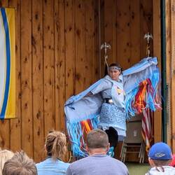 Tanzvorführung einer Oglala Native