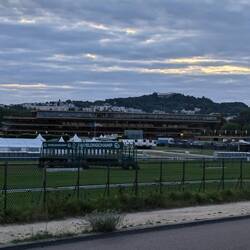 Die Trabrennbahn. Zu empfehlen, wenn man mal gemütlich mit dem Rad bummeln will.