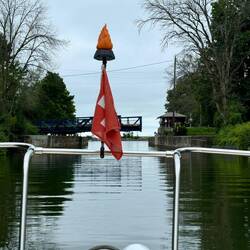 Swing bridge before entering the Lake