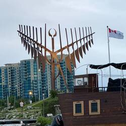 Spirit Catcher. Also right outside boat. In front of us.