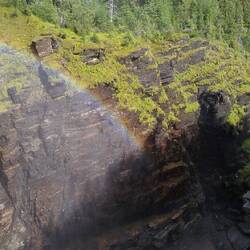 Regenbogen von Gischt