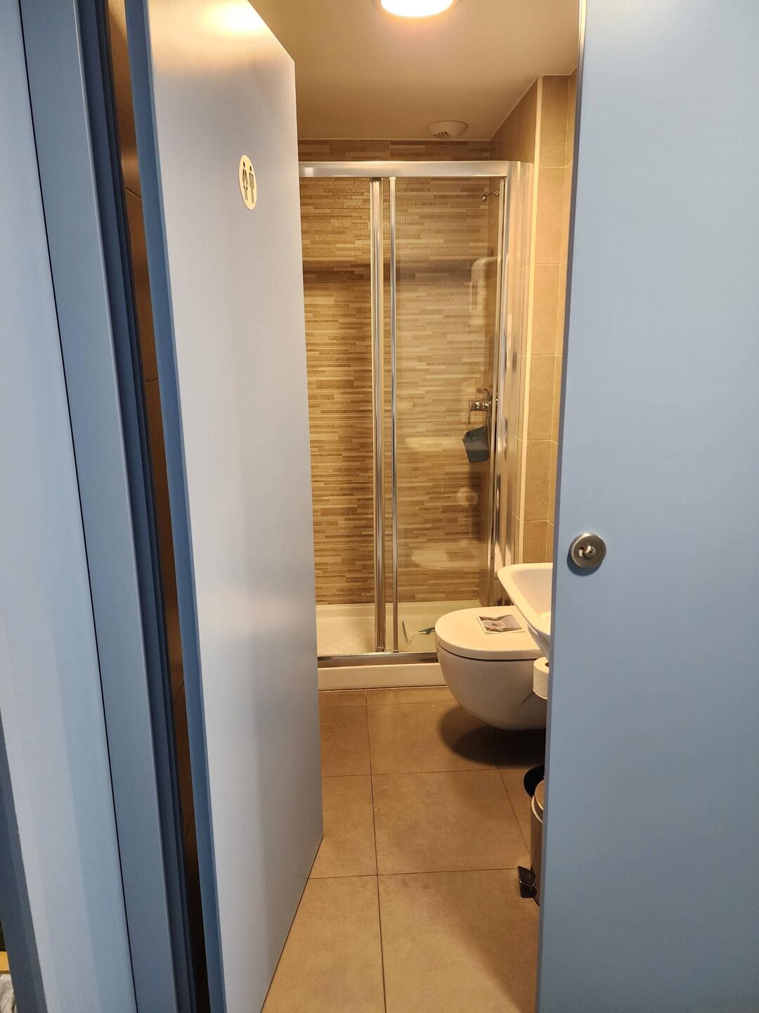 Individual bathrooms!!! Pretty cool!! The colour of our kitchen in Cambridge!