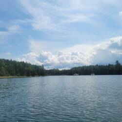 Our anchorage in the east end of Hotham Island.