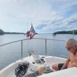 Our view from the bow.