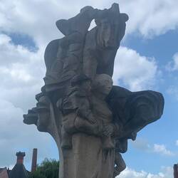 Other side of same statue