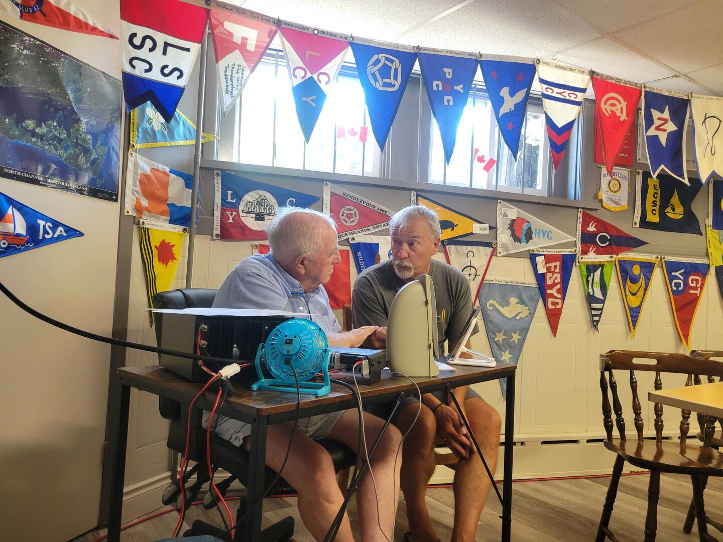 Randy being interviewed by Roy Eaton on the Cruisers Net