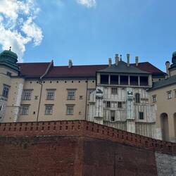 Wawel castle showing different building architecture