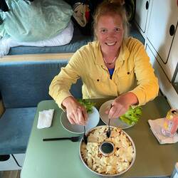 Erster Nudelauflauf mit dem Omnia Backofen