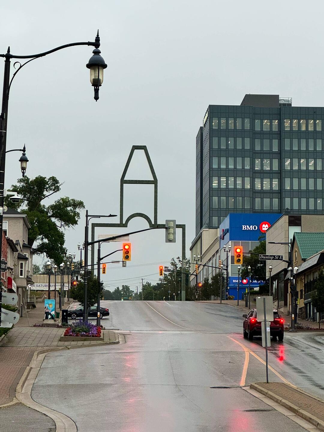Arch is approximately where original city hall was located