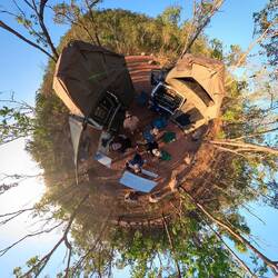 Camping in our own tiny world