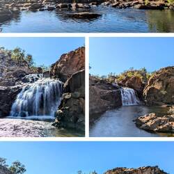 Pretty little waterfall and pools complex