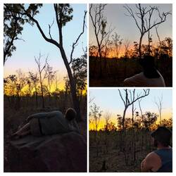 Couple of Kiwi boys watching the sunset