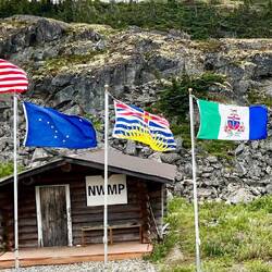 An der Grenze Kanada/Yukon und USA/Alaska