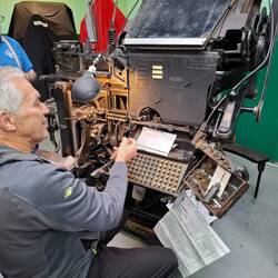 'The eighth wonder of the world' Lithograph typesetter