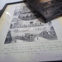 Hand carved Box wood engraving, with print