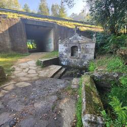 This fountain was on the other side of the tunnel