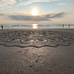 Beach artist back! Final time to see it this trip.