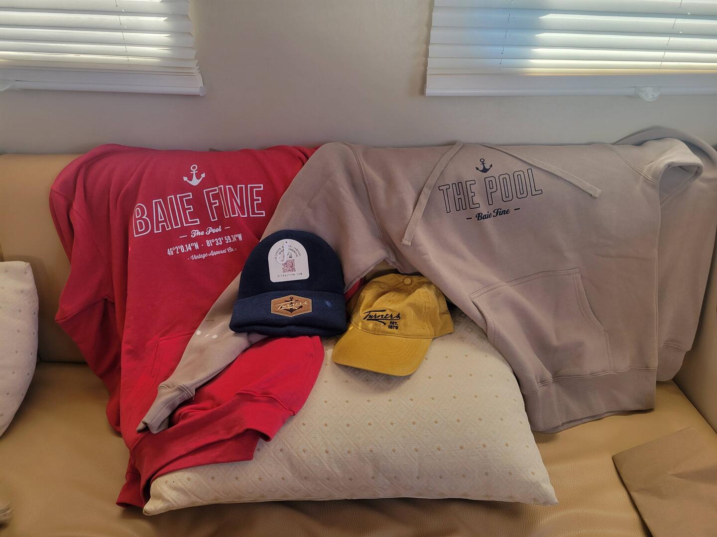 Randy's prizes from Turners. Everything is really nice.