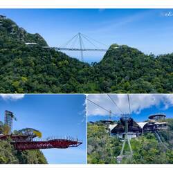 Top: Sky Bridge; Bottom Left: Eagle Nest Skywalk (not yet open); Bottom Right: Summit Station.