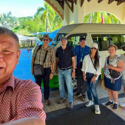Our driver insists on a selfie before we head off to explore Langkawi.