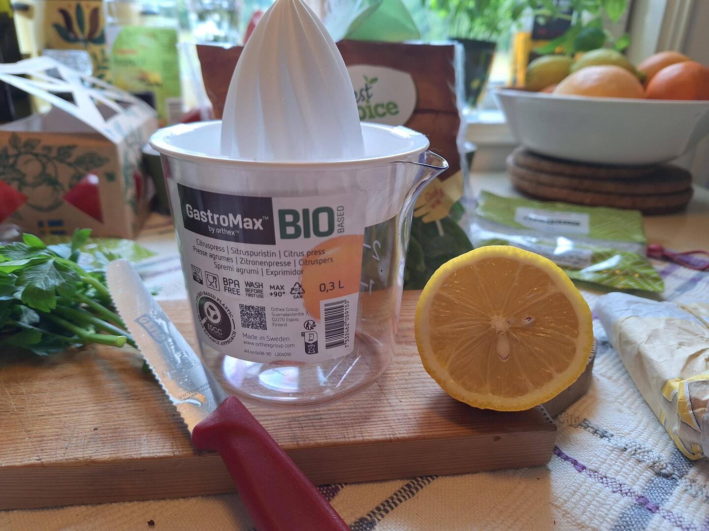 Wer von euch hat eine Bio-Zitruspresse? WER?