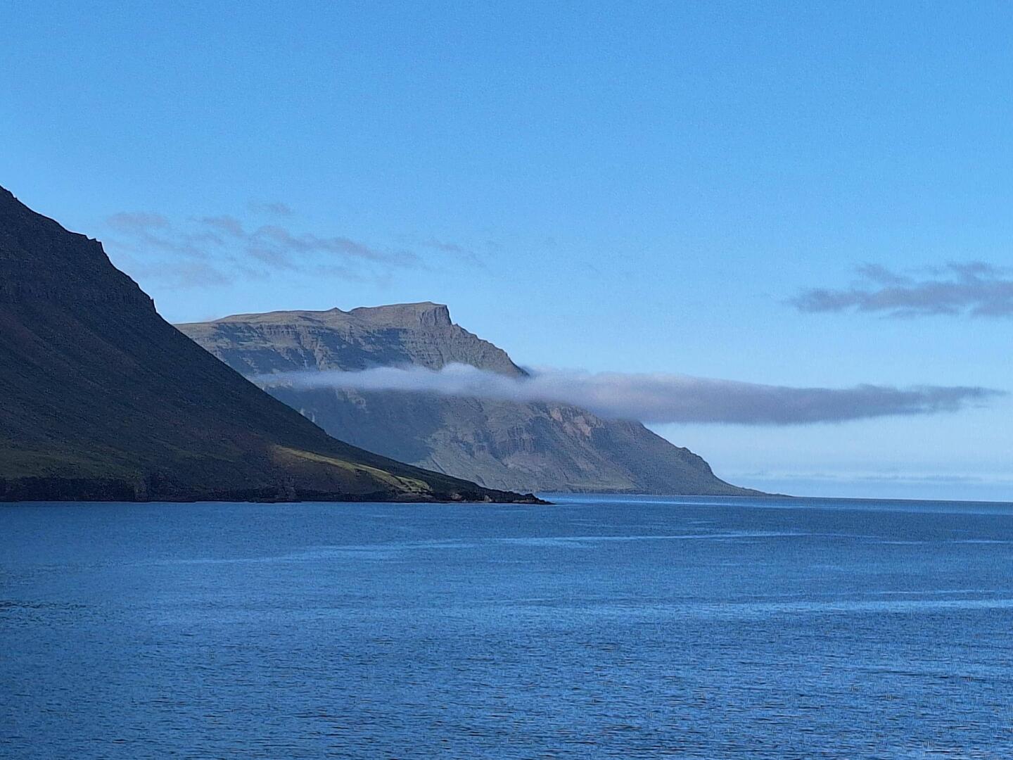Leaving Iceland last night