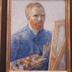 He couldn't afford to pay models, so he often used his own face to practice his painting.