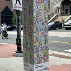 A great way to dress up lamp posts - this one was my favourite.