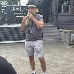 Our walking tour guide, Dave Peters.