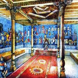 Im Afrasiab-Museum: Rekonstruktion