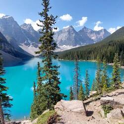 Lake Moraine bei noch mehr Sonne 🌞