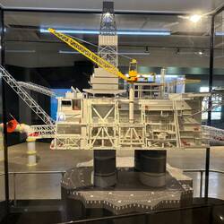 Scale model of the Hibernia oil rig