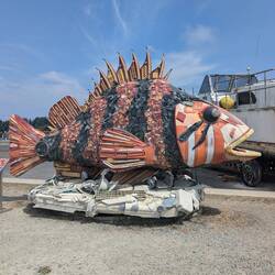 Fish made of plastic found on the beach