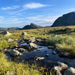 ..von einer Nebelwand verdeckt - hier nochmal ein Blick auf das Bitihorn.