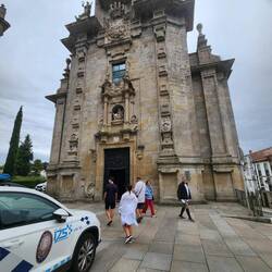 Parish church of San Fructuosa right next to the cop shop