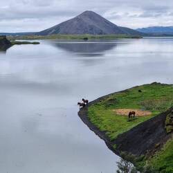 Lake Myvatn near Akureyri, Iceland