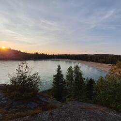 Wieder Sonnenuntergang in der Horseshoe Bay, diesmal vom Felsen aus