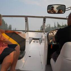 Joel und Anita voll im Fahrtwind.