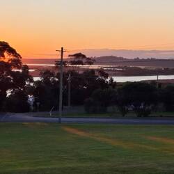 Sunset at Marlo from the pub (no mossies!)