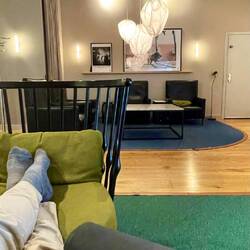 ein ruhiger Moment in der SAS-Lounge (die viel größer ist als dieser Ausschnitt suggeriert)