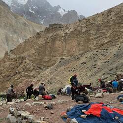 Ein kurzer Sturm-die Zelte wurden "abgelegt"