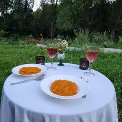 Erst mal gemütlich Abendessen